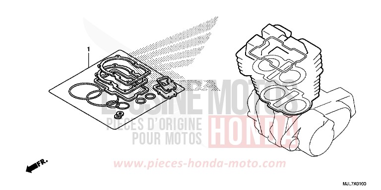 TROUSSE DE JOINT A de Integra 750 MAT PEARL GLARE WHITE (NHB54) 2014